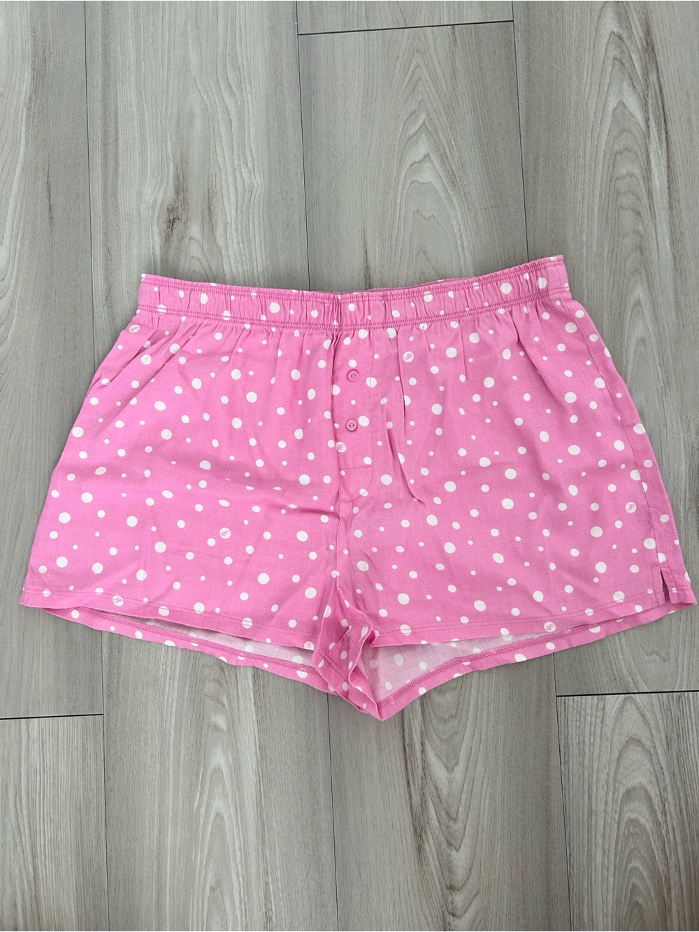 NWT PINK Victoria's Secret White & Pink Polka Dot Pajama Shorts